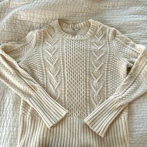 Womens Gap Cableknit Cream sweater